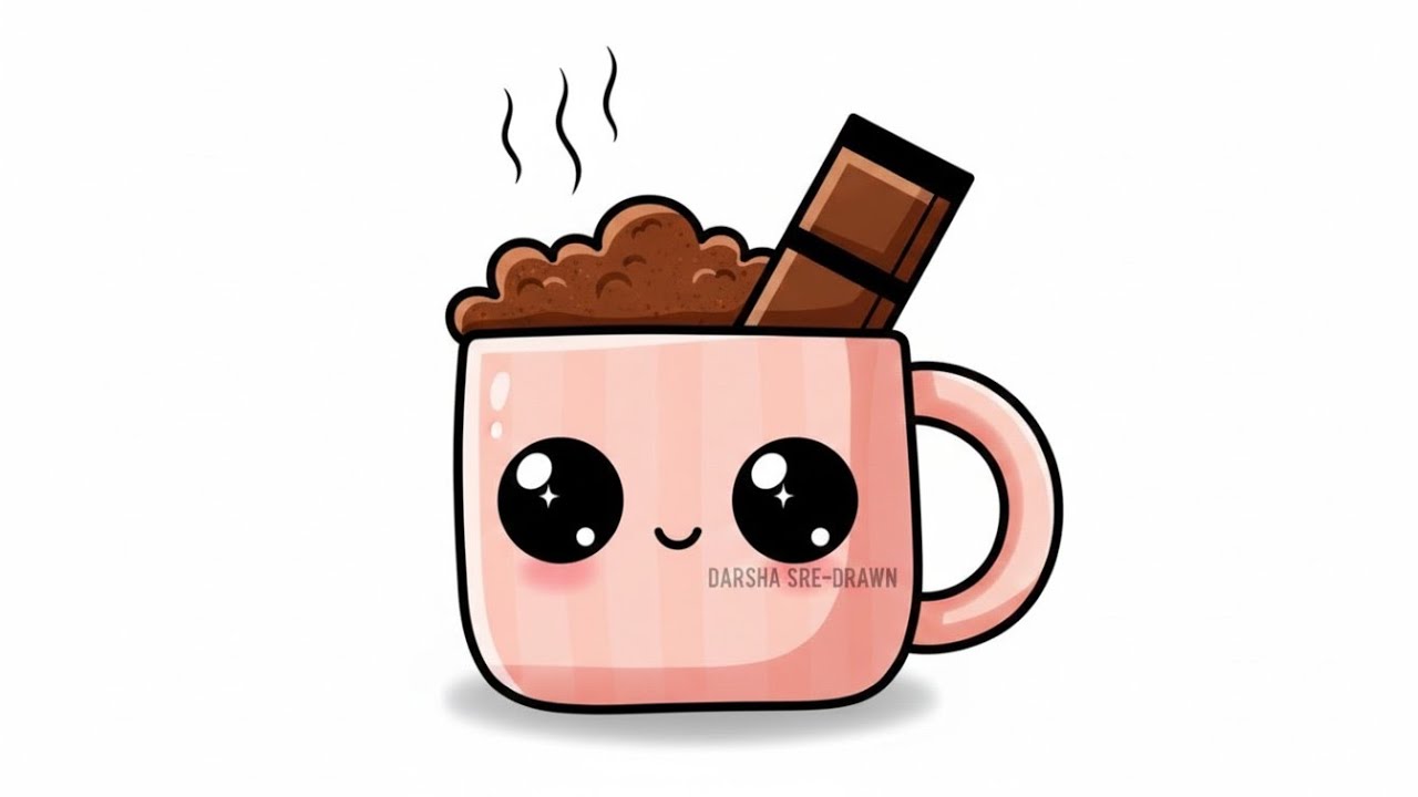 II Chocolate Shake Cup Drawing ll Easy Drawing Chocolate Shake ll Chocolate Shake DrawingEasy ll