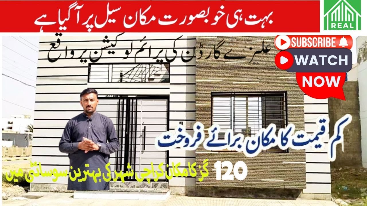 120 Sq Yards House for Sale in Alizee Garden Karachi | Prime Location | Best Price