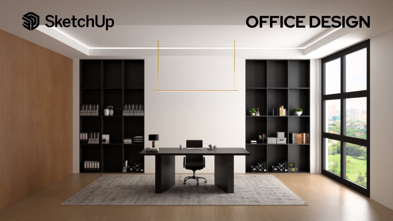 Modern Office Tutorial - Sketchup