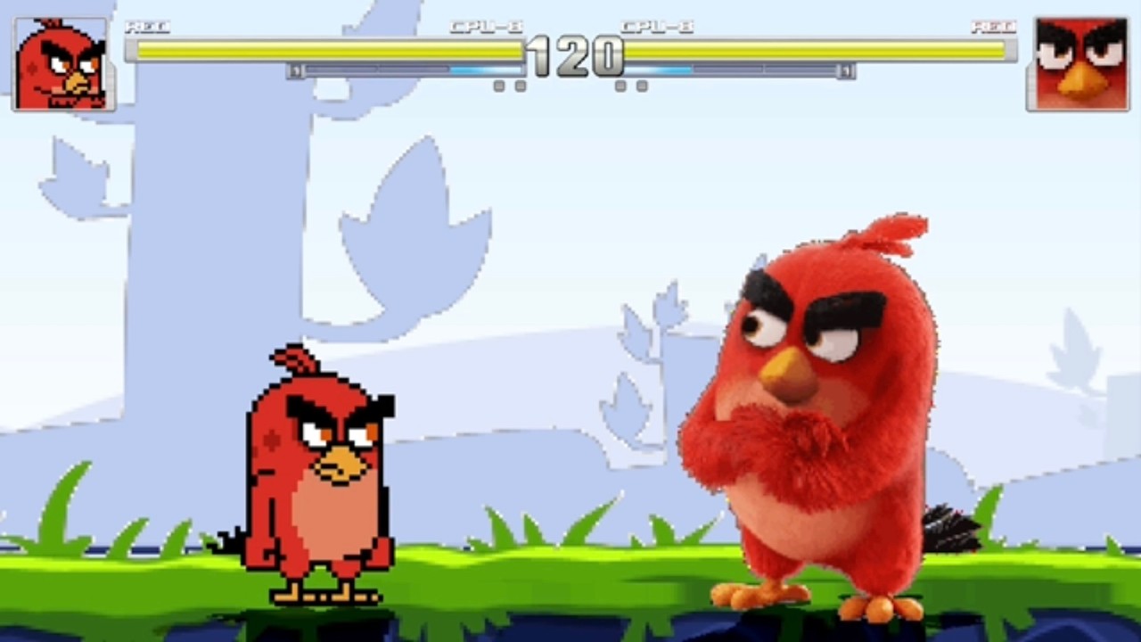 Movie Red Meets His Older Version (Angry Birds) | M.U.G.E.N
