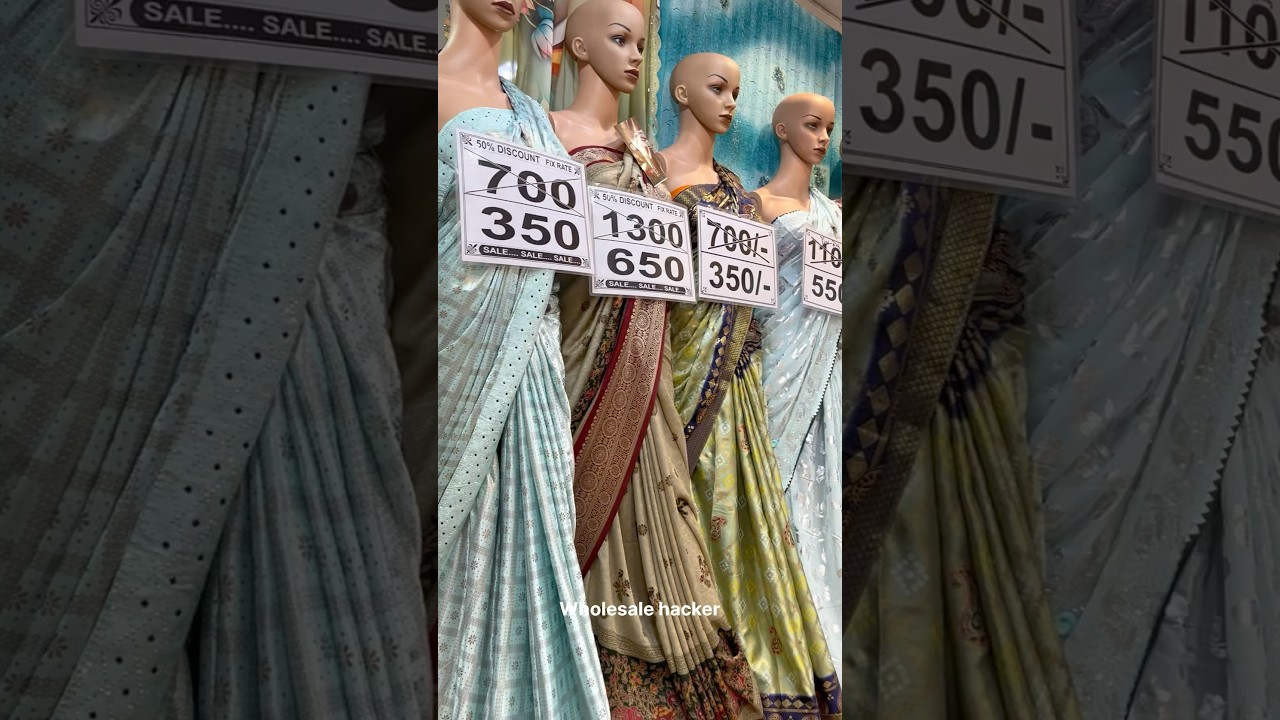 Big sale in Bombay market Surat ! Surat saree market ! Wholesale hacker ! @suratsareewholesalemarket #saree