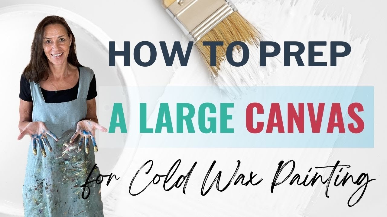 HOW TO PREPARE A LARGE CANVAS FOR OIL AND COLD WAX PAINTING #arttips #paintingoncanvas #oilpainting