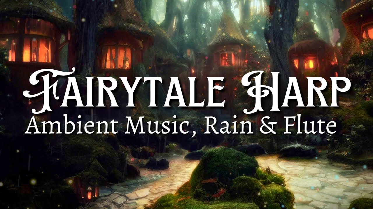 Fairytale Harp & Flute with Rain Sounds ⛈️✨| Enchanted Forest Thunderstorm ft. @TommyGravenOfficial