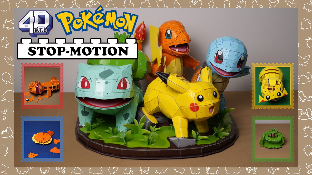 4D Build: Pokémon Kanto Region 3D Puzzle | Stop-Motion Build: Gotta Build Them All!