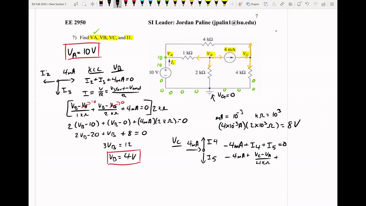EE 2950 SI Session Exam 1 Review Problem #7