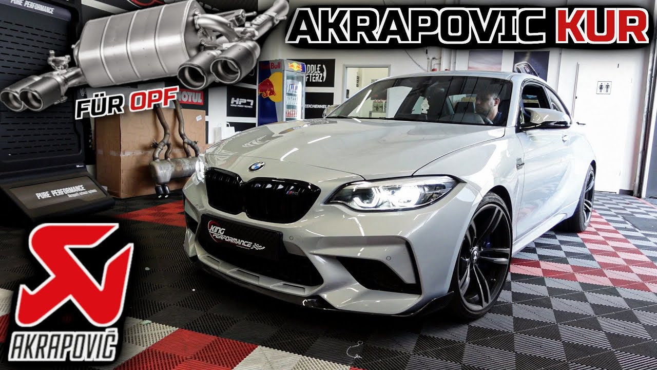 Legale AKRAPOVIC SLIPON TITAN Abgasanlage passend für BMW M2 Competition F87 mit S55 Motor | OPF