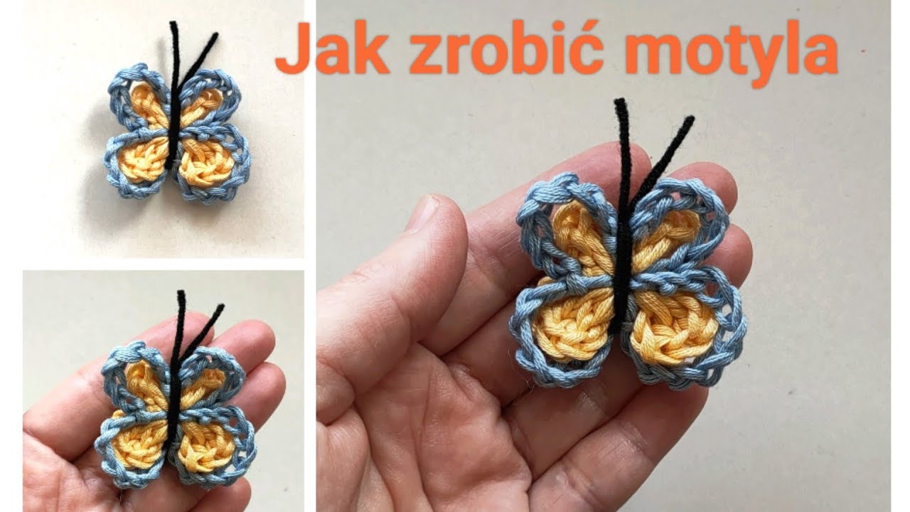 Jak zrobić motylka na szydełku Krok po kroku Motyl na szydełku dla początkujących Crochet Butterfly