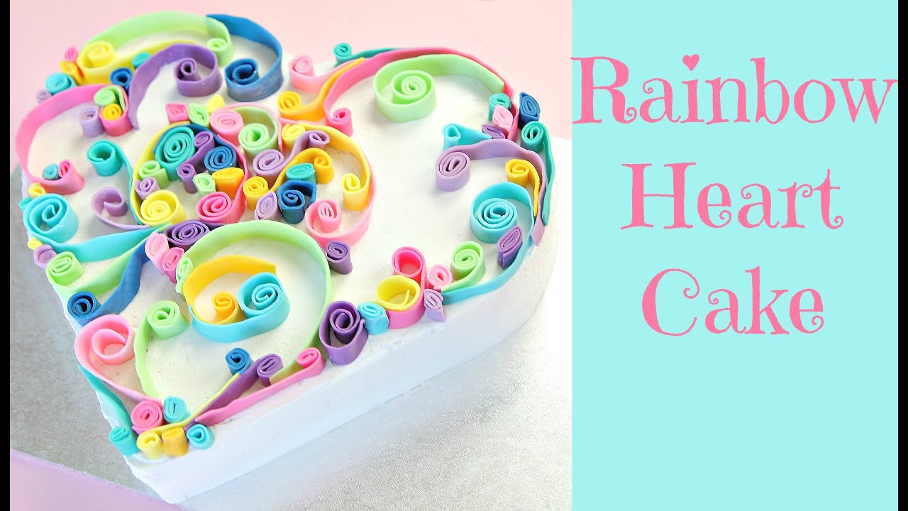 How To Make A Rainbow Heart Cake - CAKE STYLE