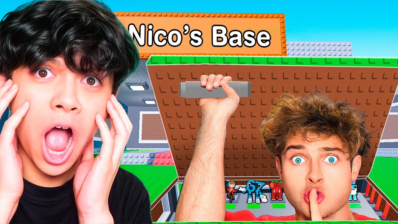 Я построил секретную базу в Roblox. Украл мозгогнил! FT. Нико