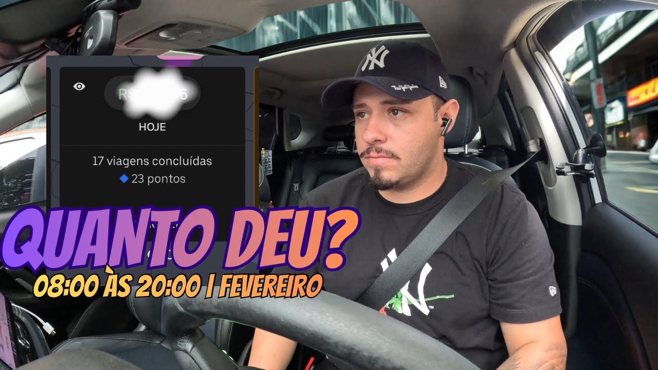 🔴Quanto dá pra ganhar como motorista Uber das 08h às 20h numa quinta-feira de Fevereiro?