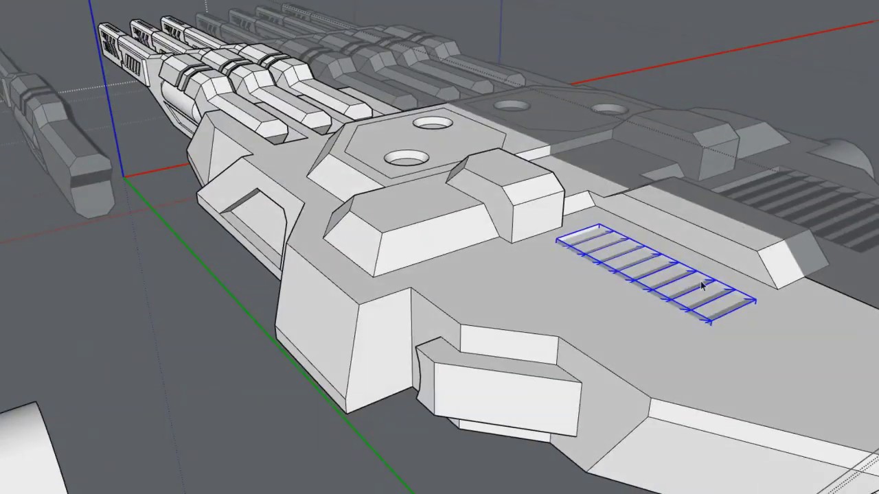 SketchUp Modeling - Zeus Beam Turret P2