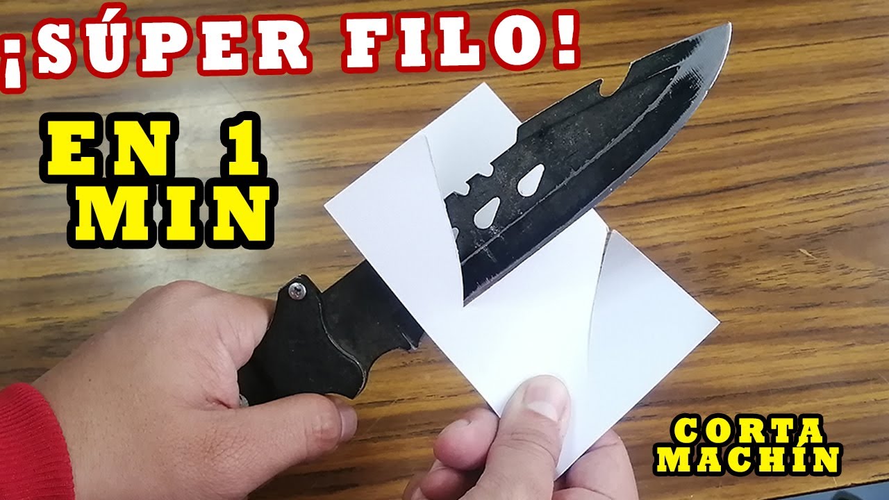 ¡SUPER FILO! Afila tu cuchillo en Menos de 1 minuto – ¡Es real! TUTORIAL - YMX  superivencia