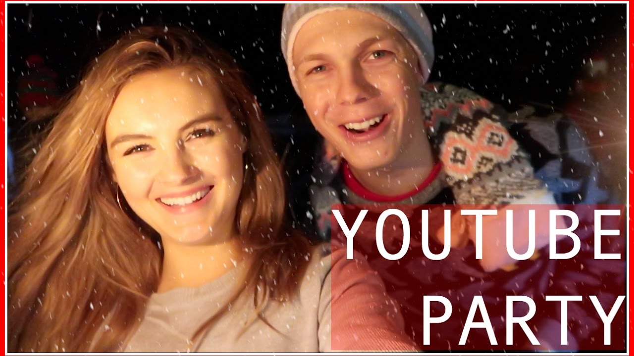 SNOWING AT THE YOUTUBE PARTY | VLOGMAS #7