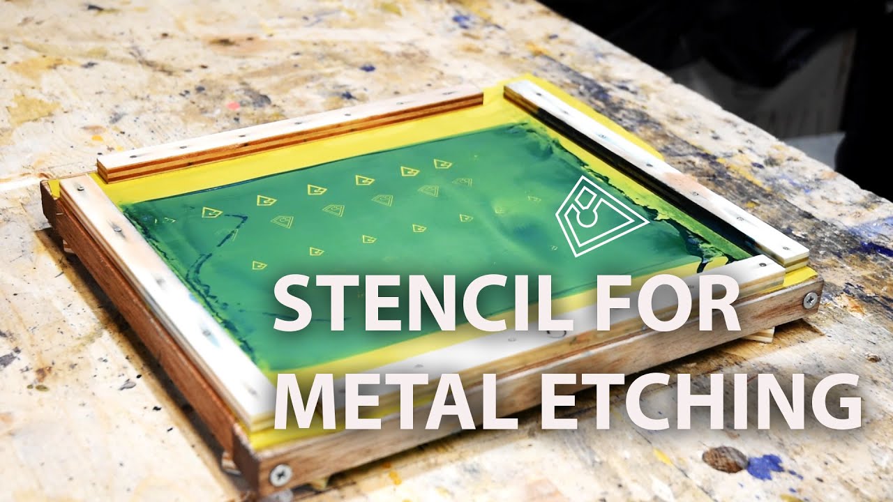 Making a stencil for etching metal