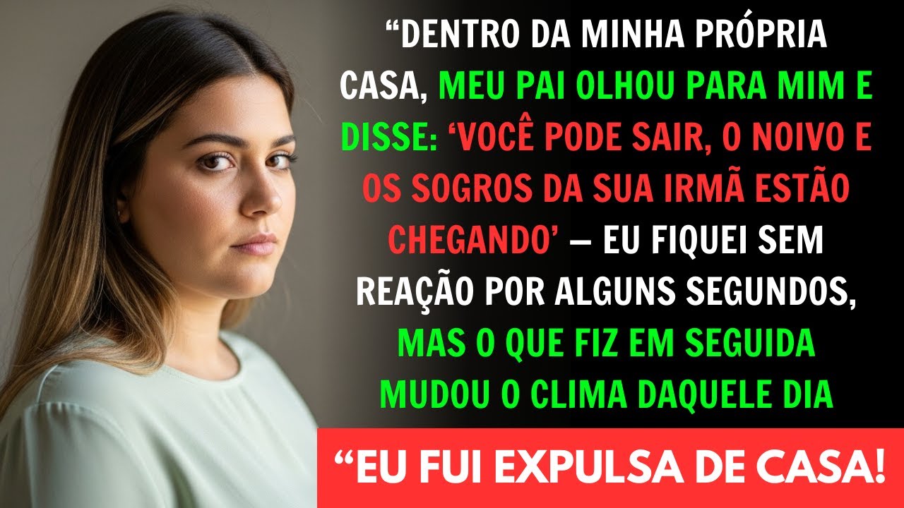 Meu pai disse na minha casa; 'Você pode sair, o noivo e os sogros da sua irmã estão chegando'