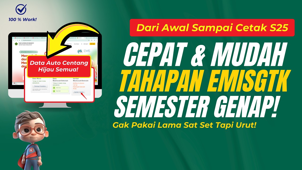 Tahapan Pengerjaan Emis Gtk Semester Genap Sampai Cara Cetak S25