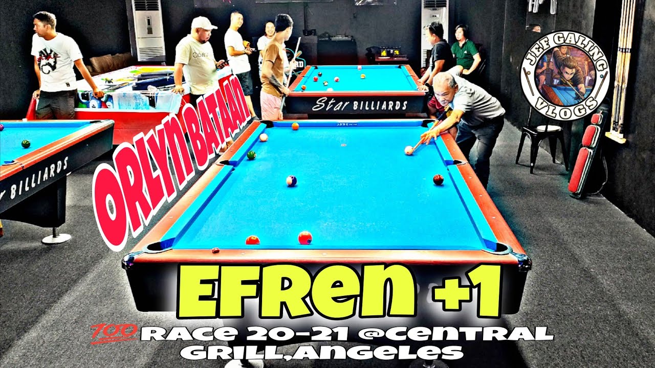 Efren Reyes +1Win 🆚 OrLyn Bataan 💯Race 20-21 @CentralGrill,angeles