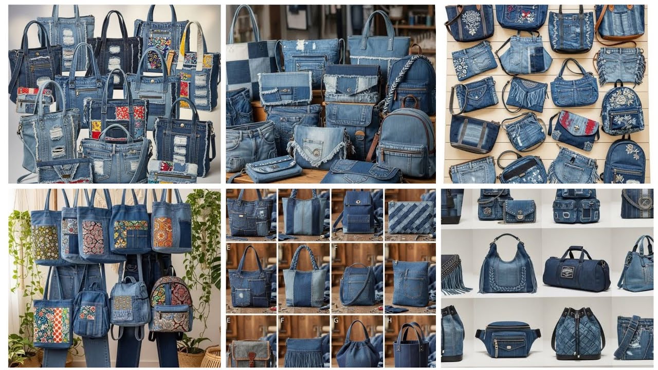 Denim jeans bags ideas office work womens 