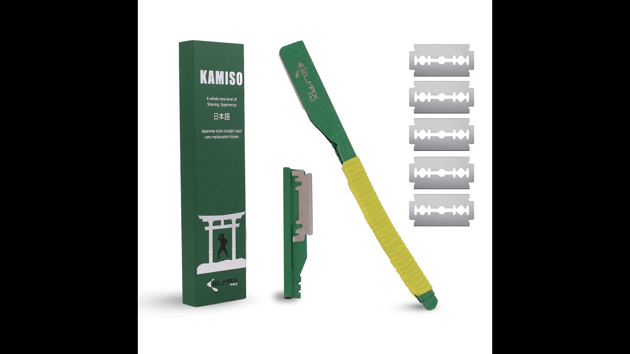 Elmax Pro Kamiso Japanese Straight Edge Razor Premium Barber razor Single Edge Razor Straight Razor
