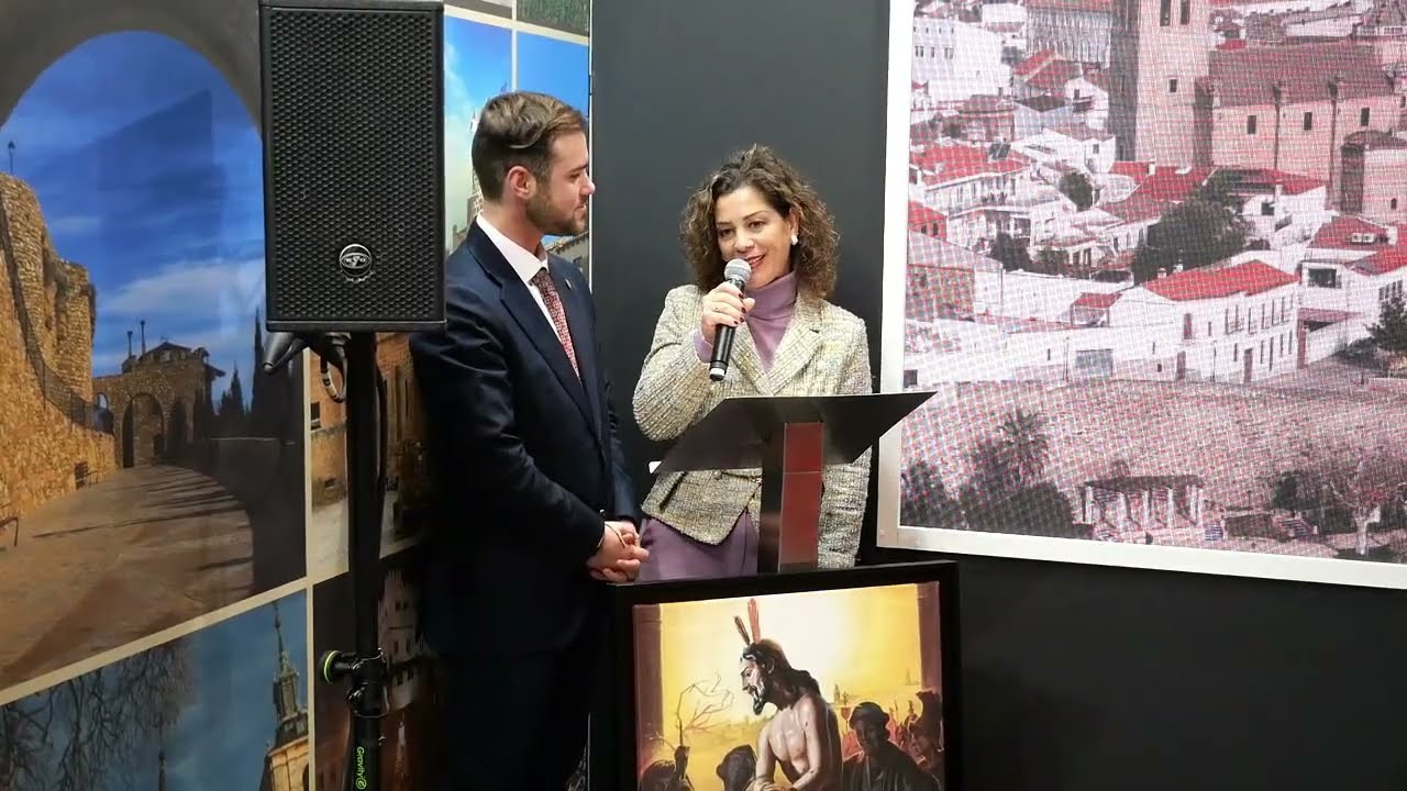 Jerez de los Caballeros presenta su Semana Santa en el stand de Los Pueblos Más Bonitos en FITUR