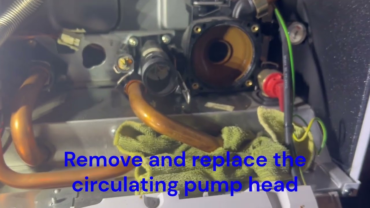 How to replace Vaillant Ecotec plus 618 system boiler Circulating Pump Head step by step