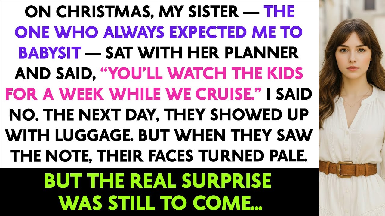 On Christmas, My Sister — The One Who Always Expected Me To Babysit — Sat With Her Planner And Said