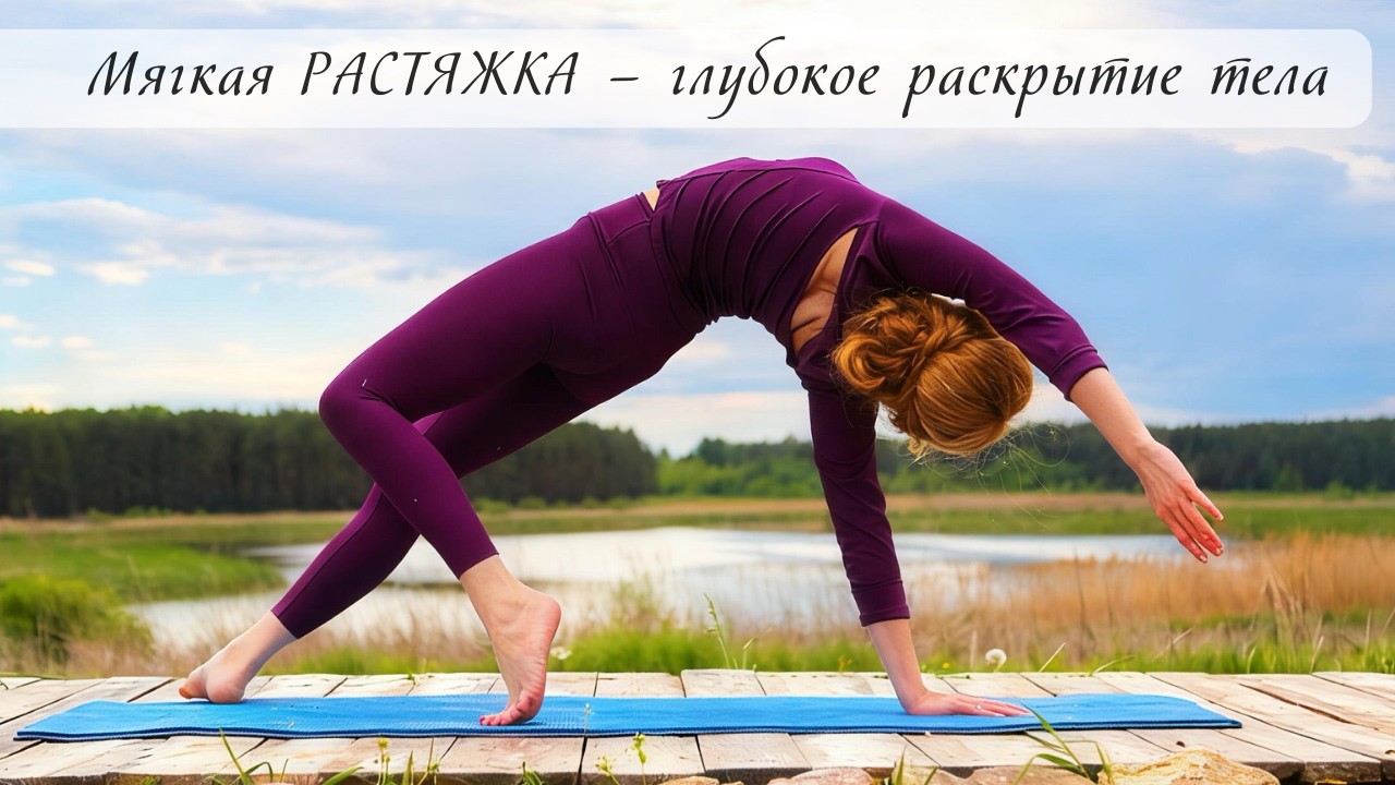 Потоковая ГИБКОСТЬ на ВСЕ ТЕЛО: мягкая растяжка и раскрытие ТБС, динамическая растяжка