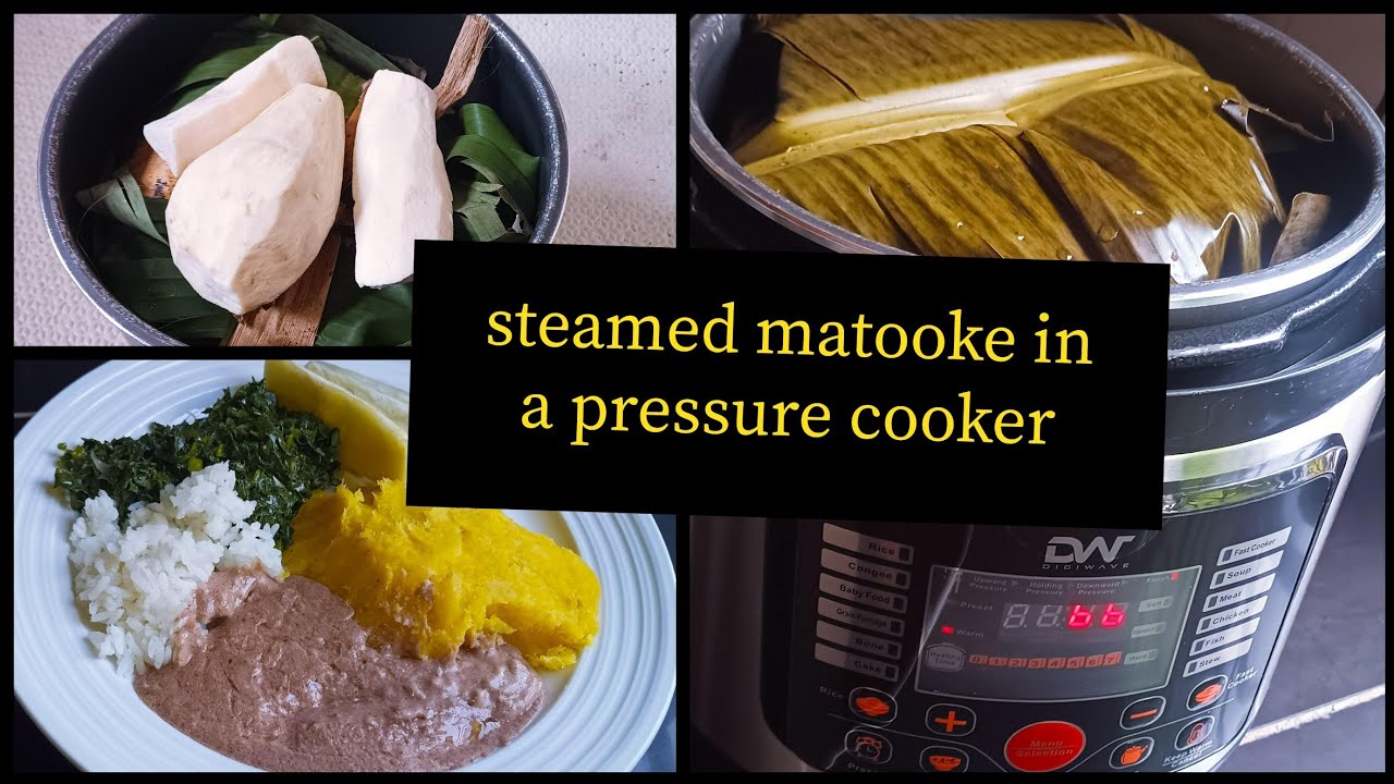 How to cook steamed matooke in a pressure cooker/mashed matooke. #uganda #food #ugandankitchen