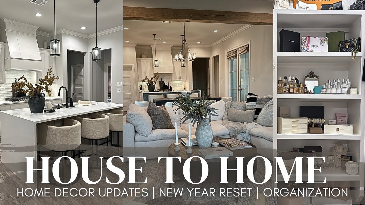 HOUSE TO HOME VLOG | target home decor haul + decorating | modern & cozy |  new year reset 2025