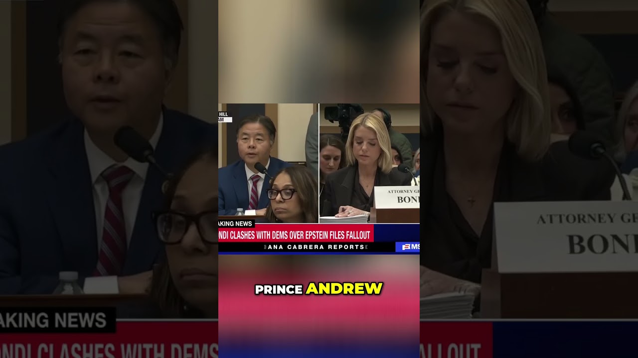 AG Bondi Grilled Over Prince Andrew Epstein Case Cover-Up #shorts