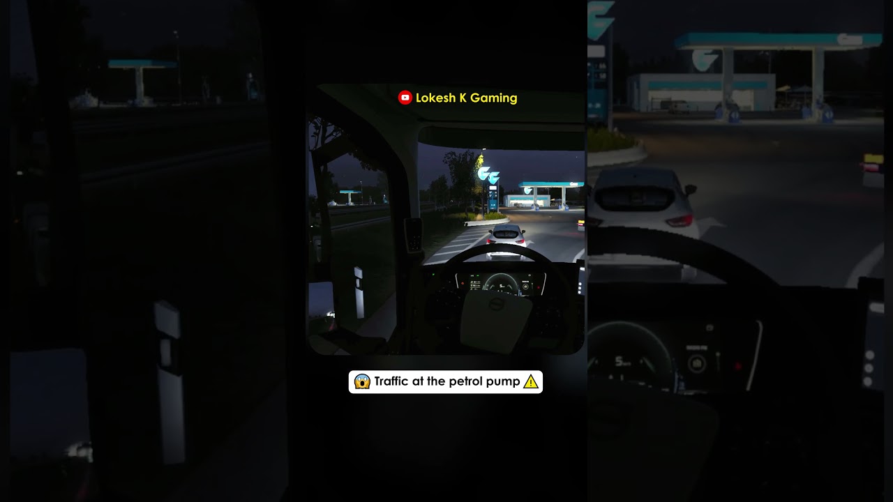 Petrol Pump Traffic Chaos 😳 | ETS2 | euro truck gaming videos #ets2 #ets2live #ets2game