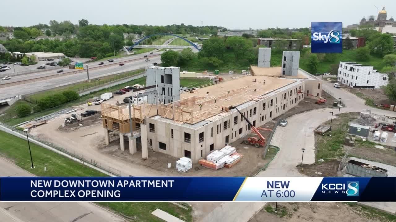 Apartment building nears completion in downtown Des Moines amid high demand