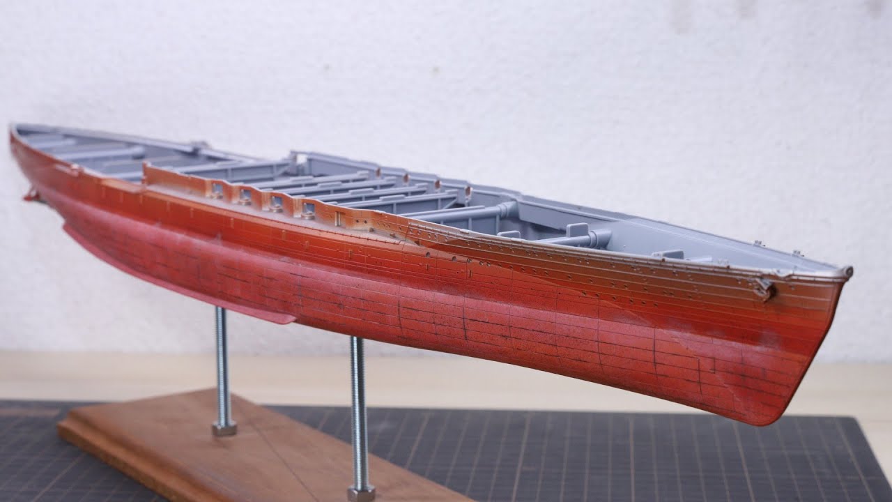 [艦船模型] 1/350 戦艦 長門 船底塗装 Nagato ship model making