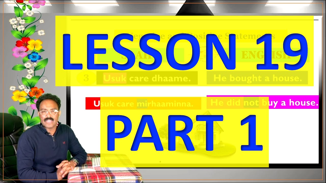 SAHO-ENGLISH LESSON 19 Part 1 Affirmative and Negative Statements #SahoSchool #SaahotMakaado