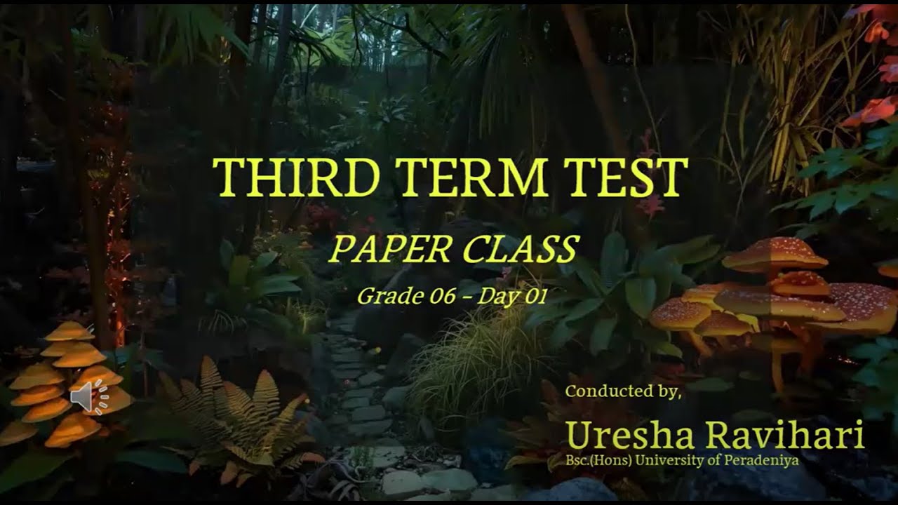 Third Term Test Past Paper Discussion | Grade 6 | Science By Uresha Ravihari