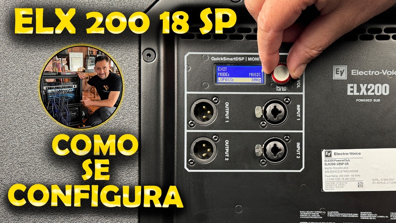 Como configurar Subwoofer Auto Amplificado Electro Voice  ELX200-18SP