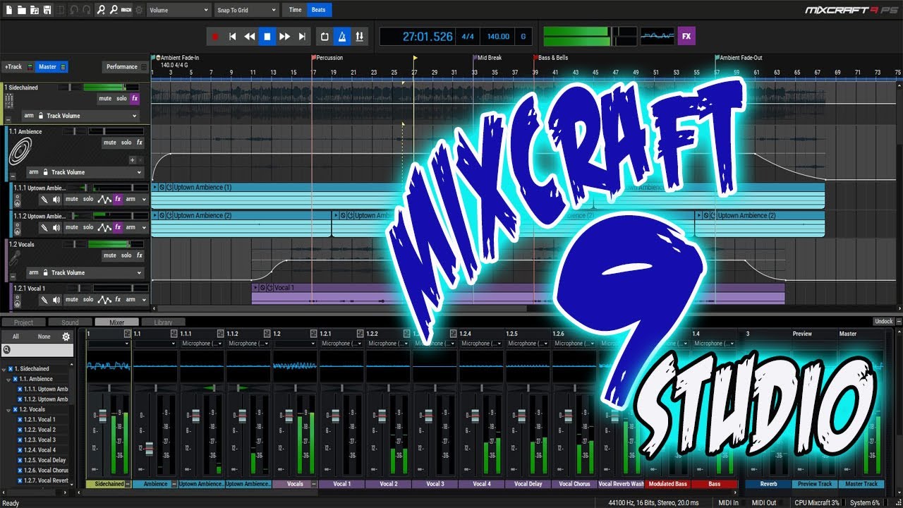 80s and 90s Disco Remix via Acoustica Mixcraft 9 Pro Studio