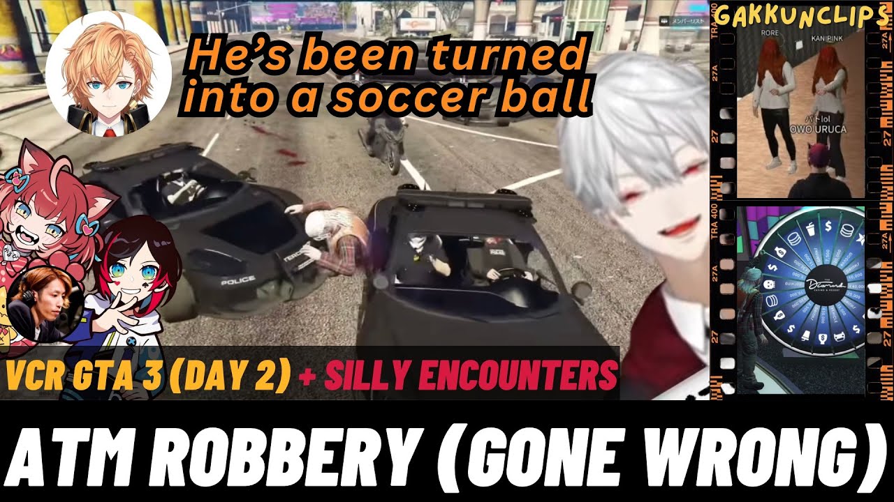 [ENG SUB] ATM Robbery (GONE WRONG) + Silly Encounters - VCR GTA3 Day 2 (Nijisanji Kuzuha)