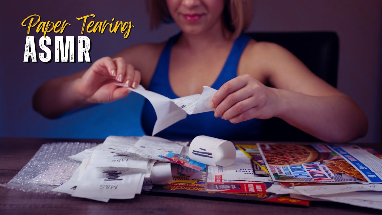 Paper Tearing ASMR • Ripping Up Receipts & Junk Mail • No Talking (#6)