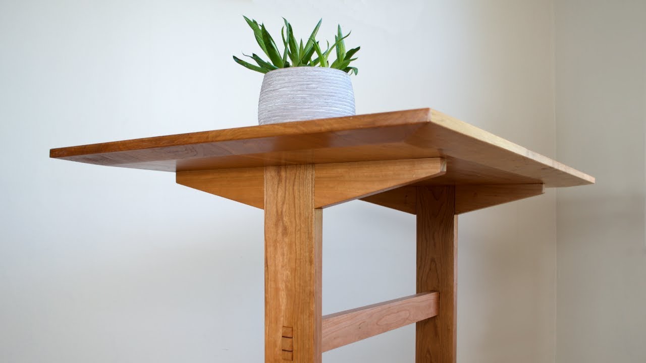DIY Japanese Inspired Cherry Trestle Table
