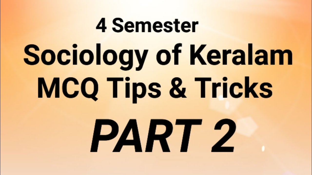 Sociology of keralam MCQ Part 2