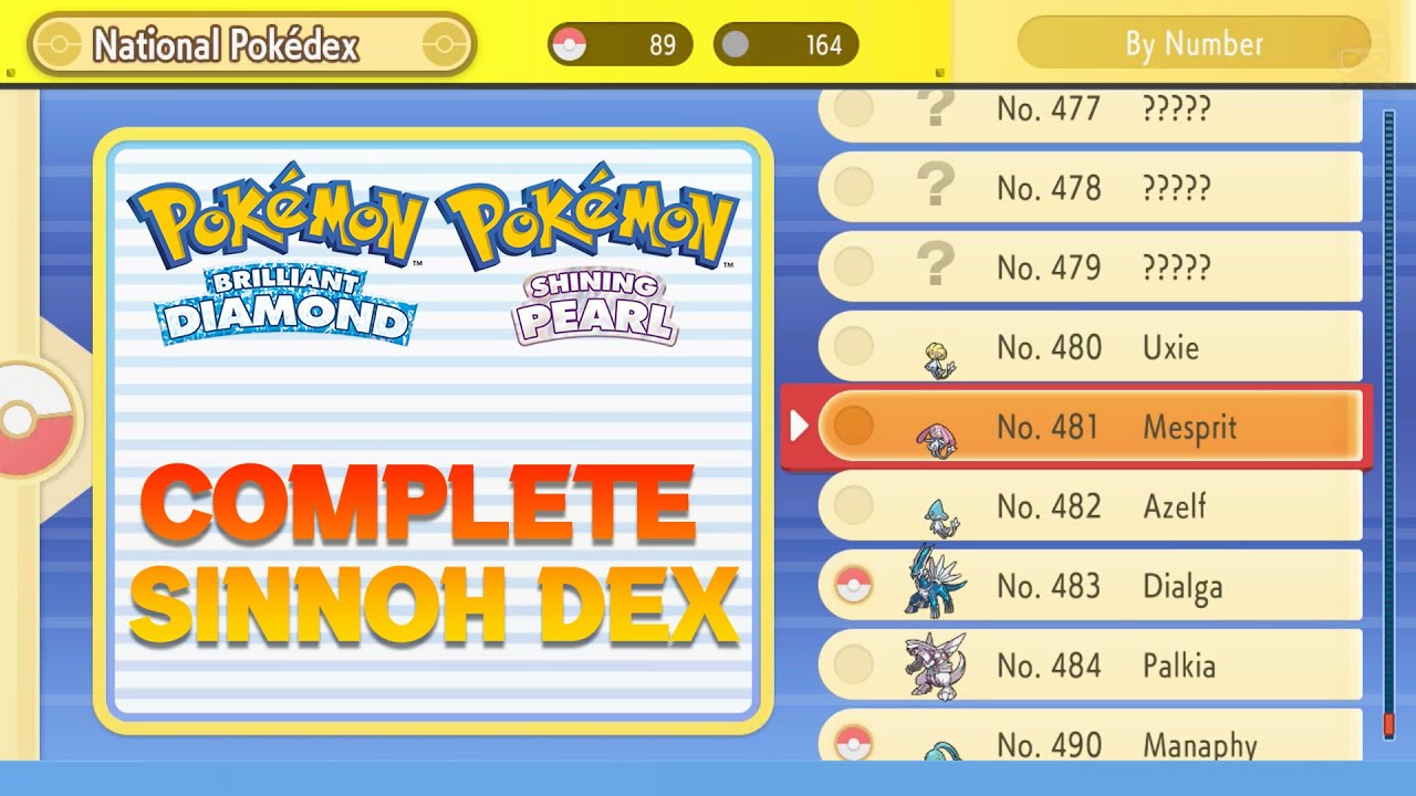 How to Unlock National Pokedex in Pokemon Brilliant Diamond & Shining Pearl