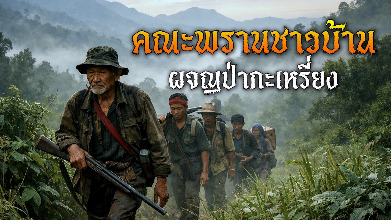 คณะพรานชาวบ้านผจญป่ากะเหรี่ยง l พระจันร์เต็มดวง