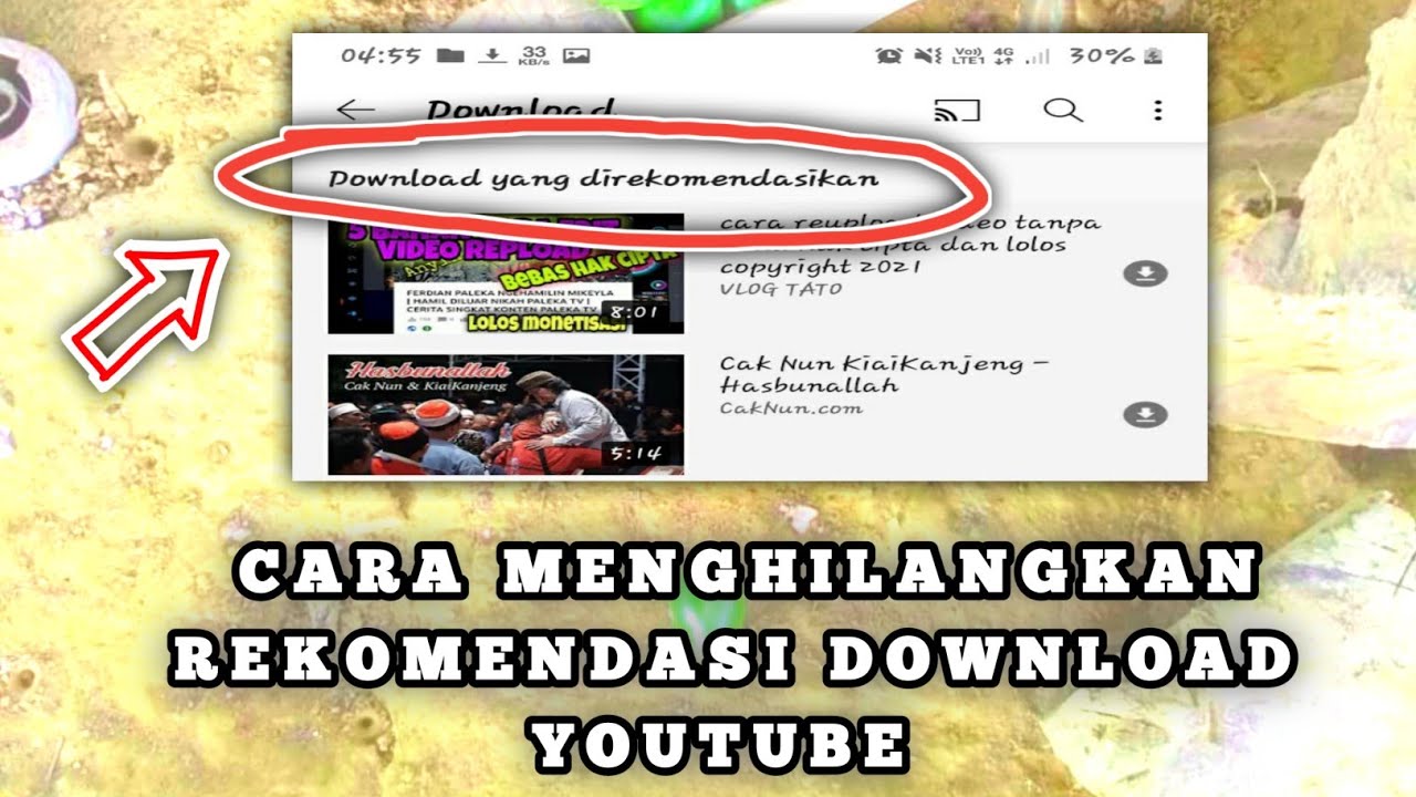 cara menghapus rekomendasi download di youtube