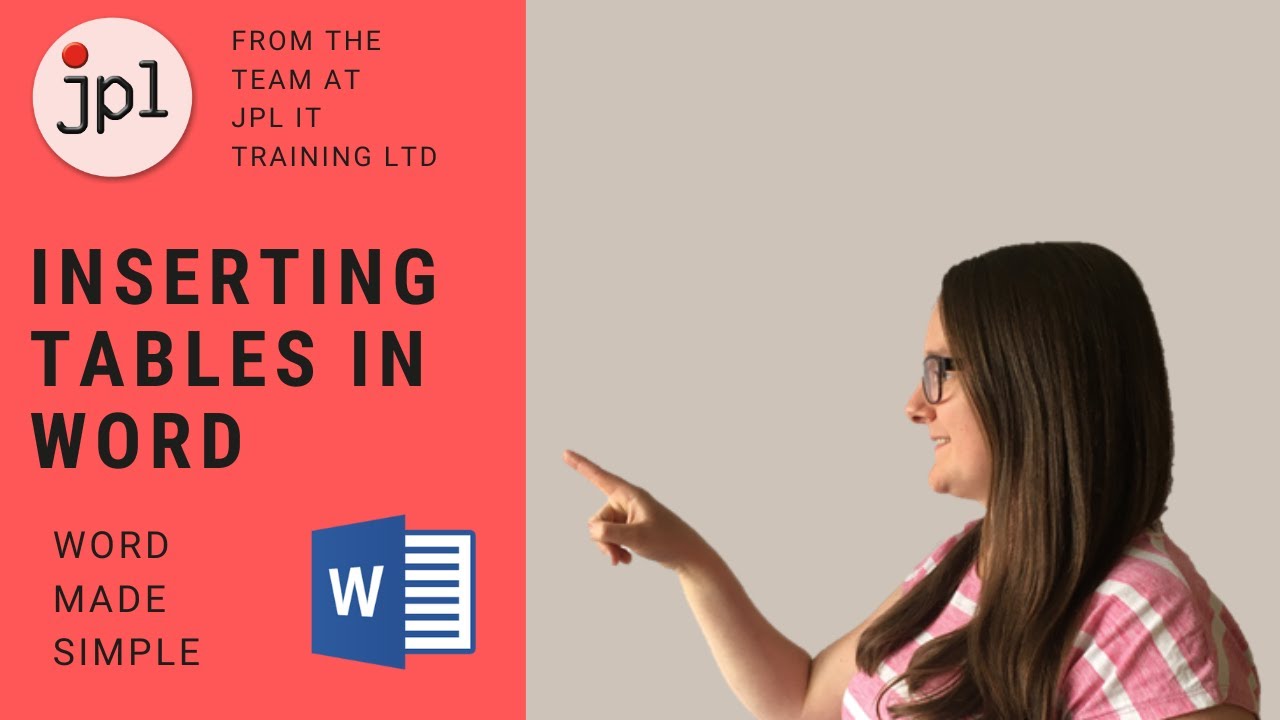 Inserting Tables in Word