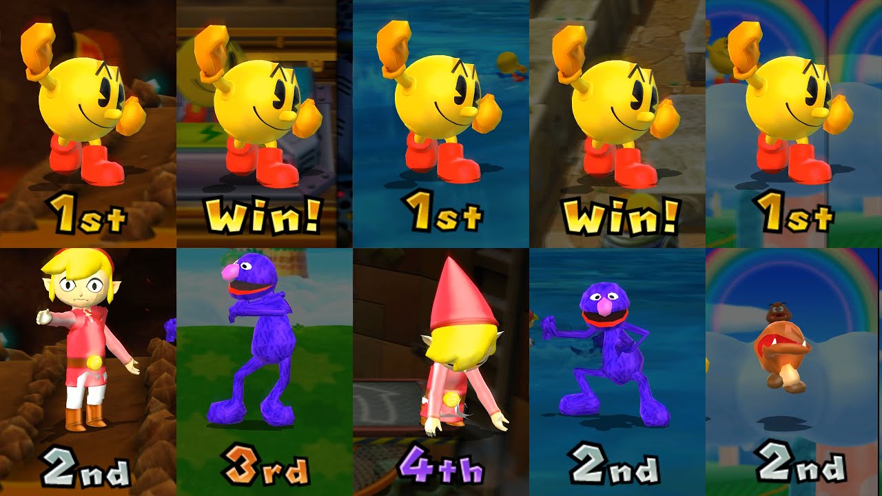 Mario Party 9 - Pac Man vs Toon Link vs Gorver vs Goomba #MarioGame