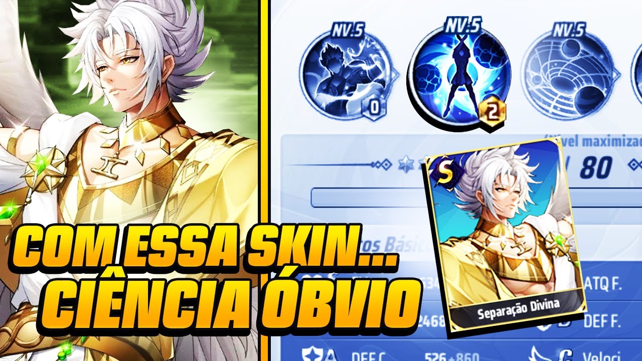 NÃO DAVA PRA DEIXAR PASSAR — CAIM E A SKIN MAIS LINDA DO JOGO | Saint Seiya Awakening