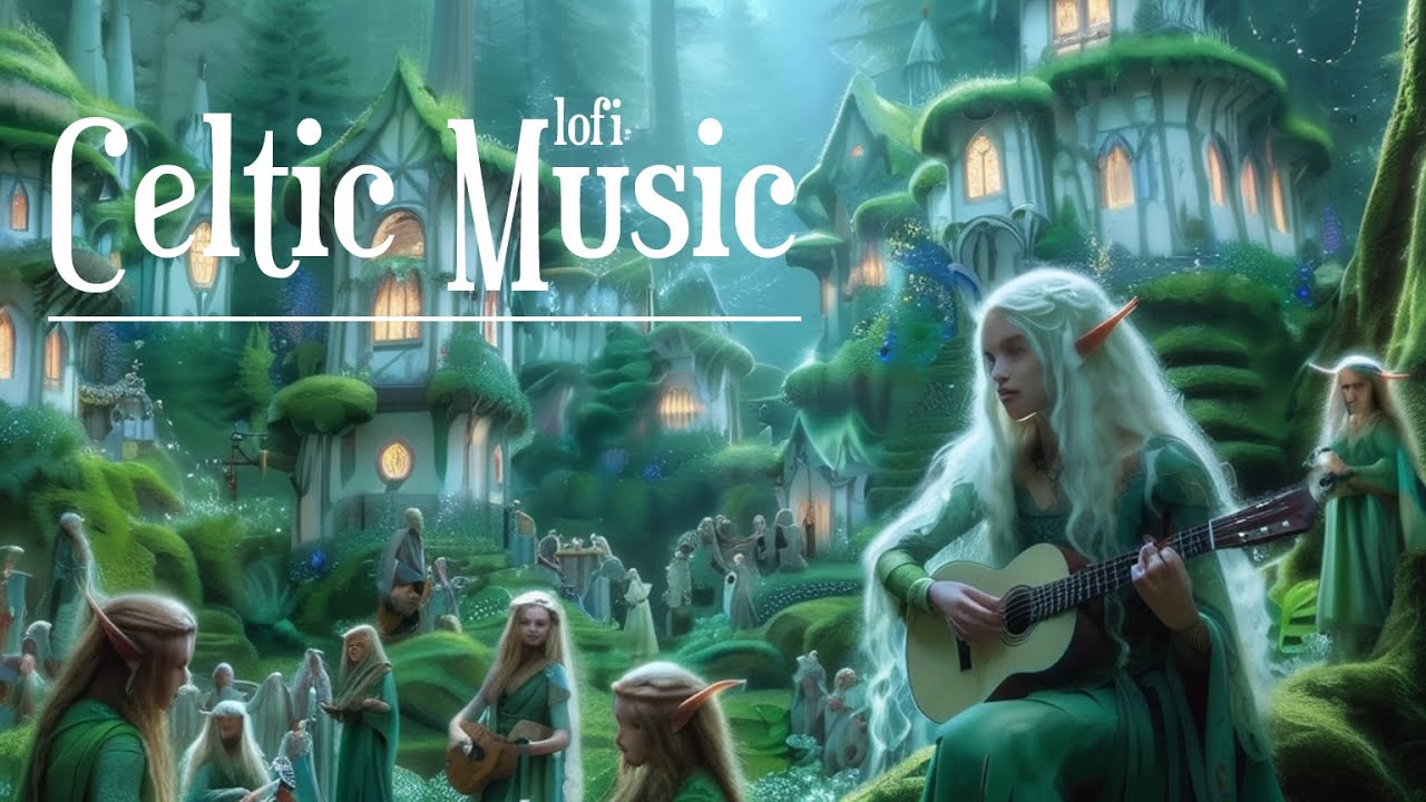 lofi celtic music - The green forest of elves - [BGM, study, sleep]