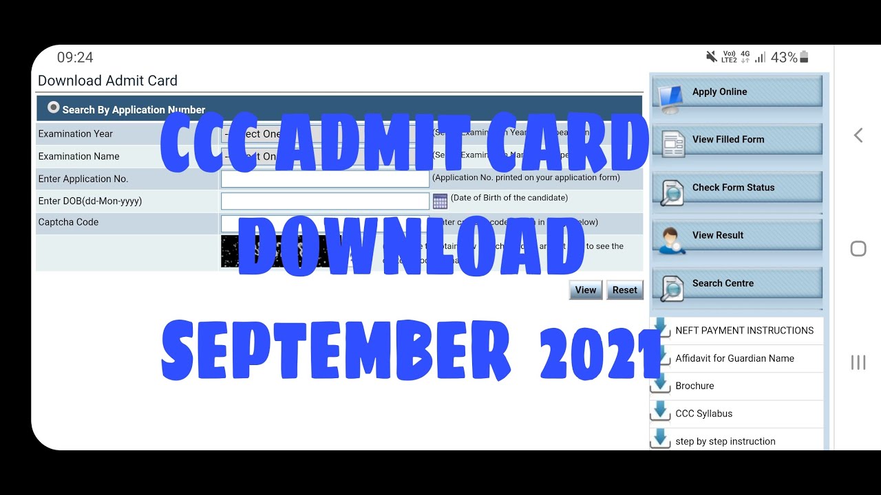 #nielt ccc admit card download September 2021 #shote #cccadmitcard21