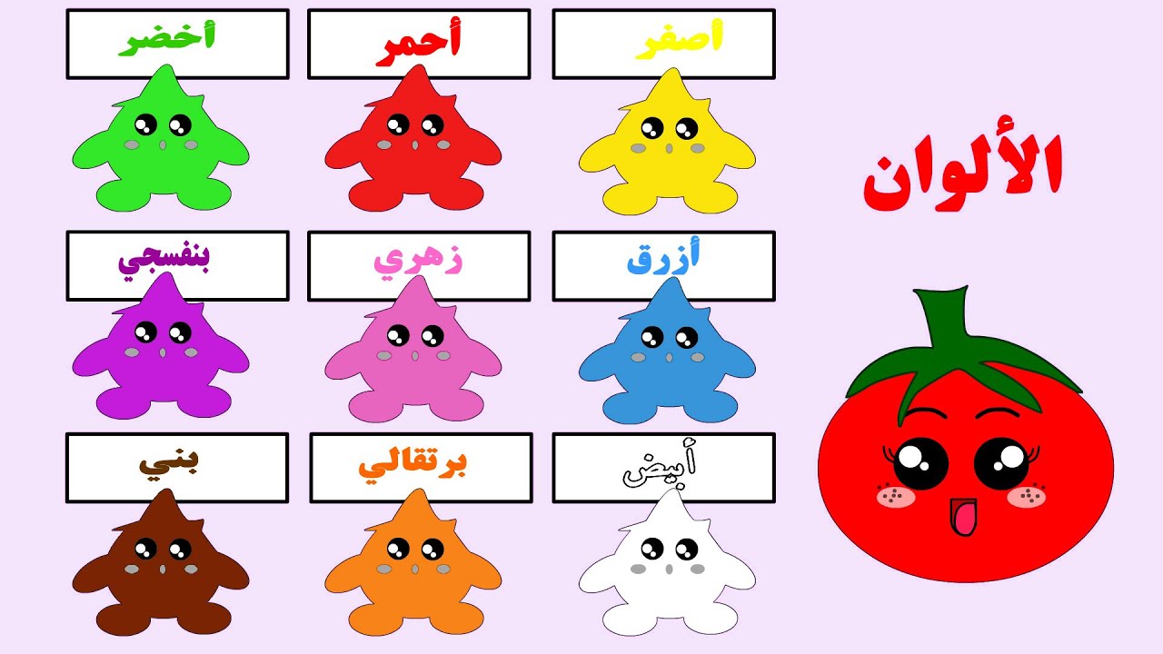 الألوان - تعليم الالوان للأطفال - الالوان باللغة العربية - نقوط والألوان